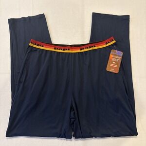 Papi Brushed Jersey Lounge Pajama Pant Large Navy Elastic Waist Soft Cozy NWT